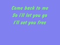 Come back to me by david cook lyrics