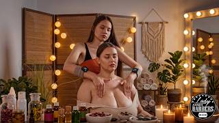 Melt Away Stress 💆‍♀️ ASMR Neck and Shoulders Massage by Barber Lady Sandra to Liza