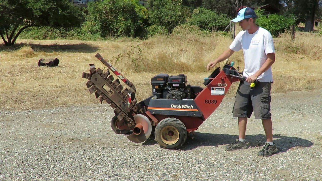 Lot 102 - Ditch Witch 1010 Walk-Behind Trencher - YouTube