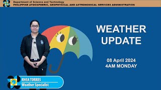 Public Weather Forecast issued at 4AM | April 08, 2024 - Monday