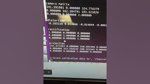 ROS camera calibration.
