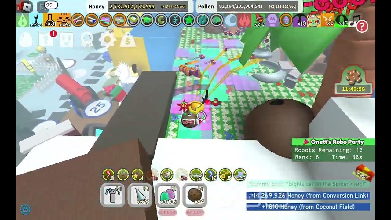 Bee Swarm Simulator 6 Seconds Coconut Crab Kill (Gummy Siege Kill