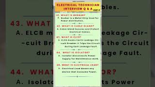 Top Electrical Interview Questions 2026 🔥 Easy Answers for Jobs #electrical