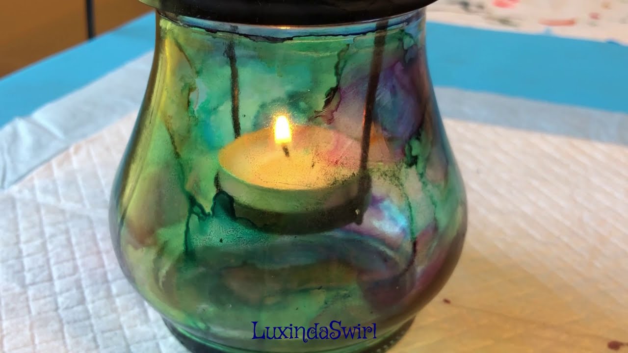 Alcohol Ink on Glass Sealant Test