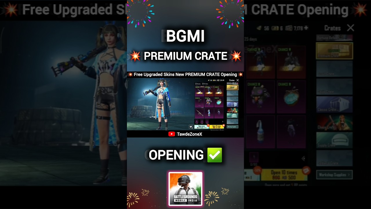 BGMI FREE Premium Crate Opening! Mythic Trick! 🔥 