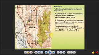 Топография.  Определение взаимной видимости точек на карте. Контрольно проверочные занятия. КПЗ.