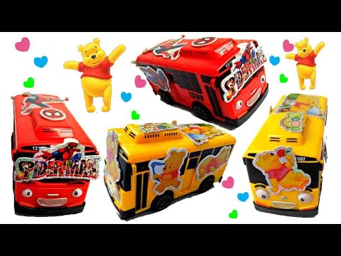  Bus  Kecil Stiker  Lucu  Little Bus  Cute Stickers Spiderman 