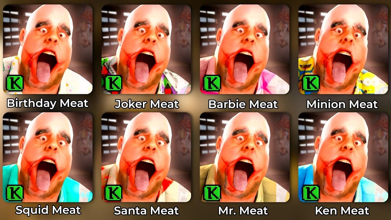 Mr Meat Squid Mod || Joker Meat || Barbie Meat|| Birthday Boy Meat|| Ken Meat|| Mr Meat All New Mods