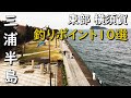 神奈川県三浦半島東部横須賀の釣りポイント10選 アイクル うみかぜ公園 海辺釣り公園 大津港新堤防 観音崎 陸軍桟橋 燈明崎 開国橋突堤 平作川河口 久里浜海岸 野比海岸 MANCING MANIA