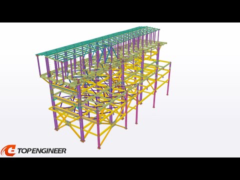 41_Pipe rack in Tekla Structures