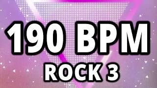 190 BPM - Rock 3 - 4/4 Drum Track - Metronome - Drum Beat