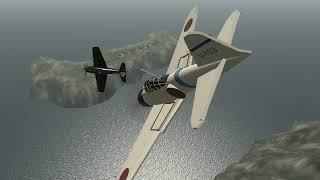 A6M2 Saburo Sakai Vs F6F-5 Hellcat | Simpleplanes Dogfight