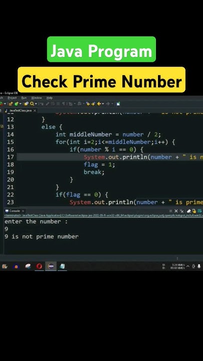 Java Program - Find Prime Number in Java #javatutorial - YouTube