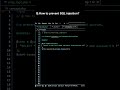 How to Prevent SQL Injection | #Shorts  #Programming #mysql  #sql
