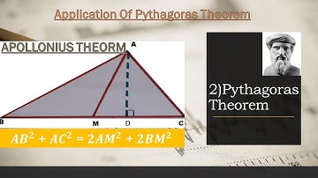 Apollonius Theorem || 2) Pythagoras Theorem|| Class 10