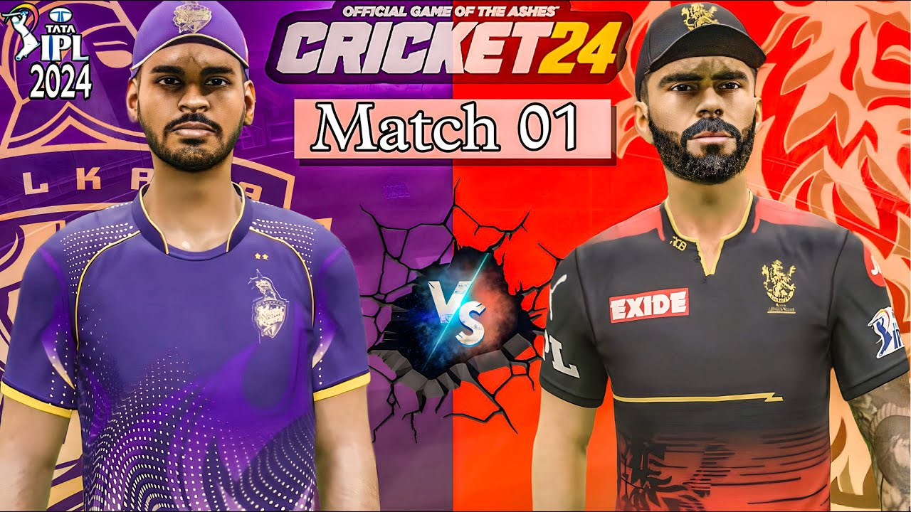 TATA IPL 2024 | RCB vs KKR Match 01 Highlights | CRICKET 24 - YouTube