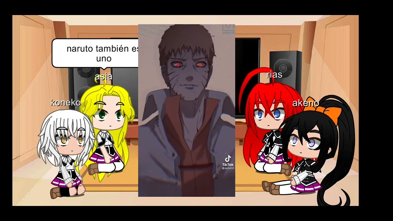 las chicas de high school reacciona a naruto y a naruto villano
