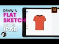 How to draw a flat sketch in adobe illustrator on ipad