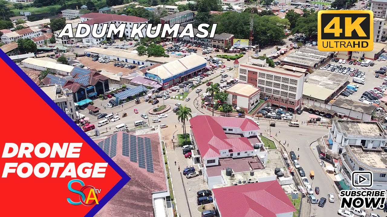 DRONE FOOTAGE - ADUM KUMASI PT 2 (4K) - YouTube