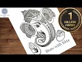 Ganesha drawing  easy zentangle art  how to draw ganesha  mandala art  lord ganesha