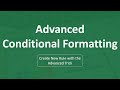 Conditional formatting in excel  advanced conditional formatting excel