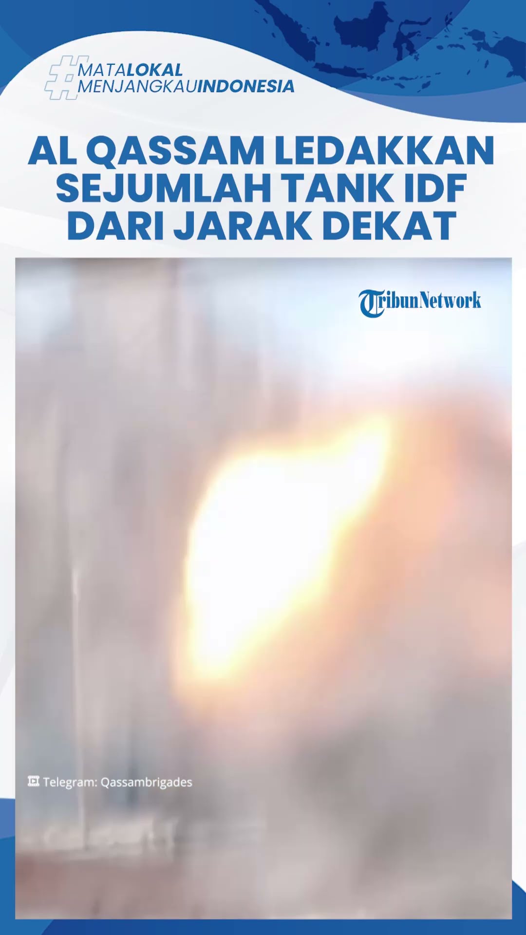 Aksi Heroik Al Qassam Ledakkan Tank Israel dari Jarak Dekat, Meledak Hebat Diiringi Suara Teriakan