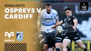 3 Minute Highlights Ospreys V Cardiff Blues Round 1 Guinness Pro14 Rainbow Cup