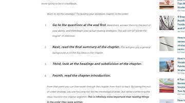 Reading a science text book