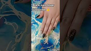 Queen nail 💅 art # black nail lovers