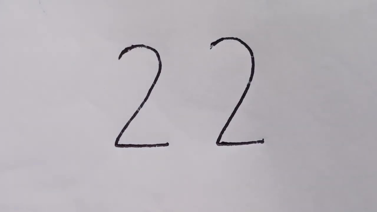 犬ページ2️⃣ How To Draw Dog From Number 22 | Number Turns Drawing - YouTube