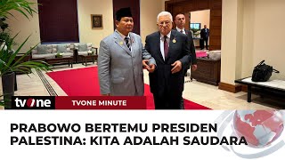 Momen Keakraban Prabowo Bertemu Presiden Palestina di KTT Gaza | tvOne Minute