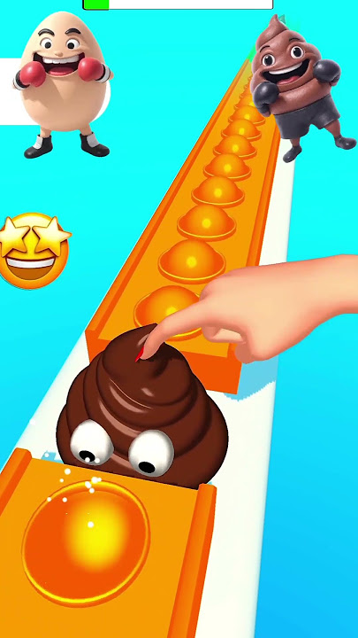 POOP vs EGG! The Funniest 3D ! 🤣💩🥚  Pop Runner 3D Fun #gaming #shorts #shortfeed #viralshorts
