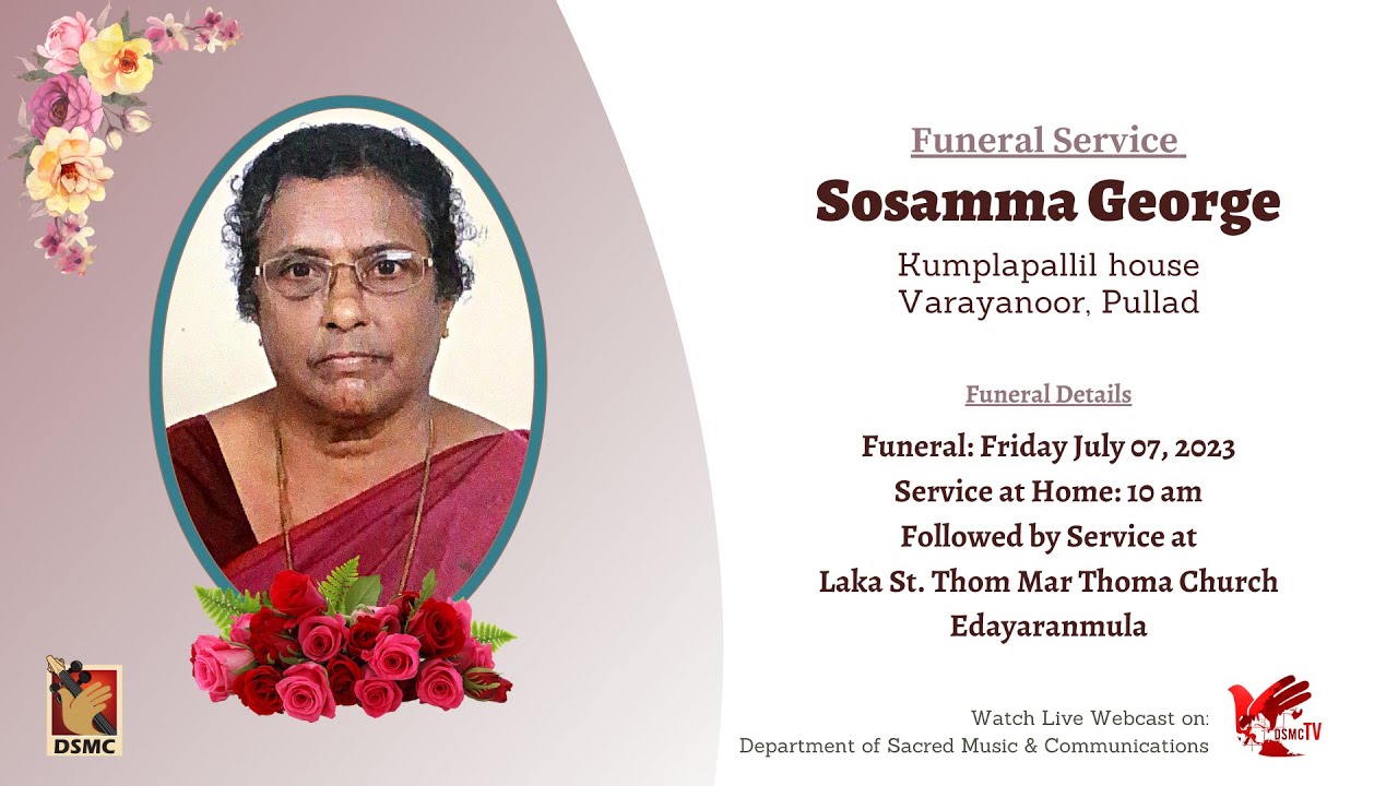 Funeral Service Of Sosamma George