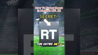 How To Speed Boost Glitch in Madden 26! 💨 (Secret Pro Trick) #shorts