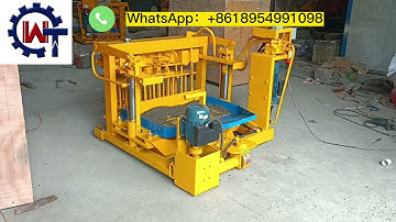 QT40-3A small mobile diesel egg laying concrete/cement hollow block making machine