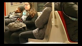 Falling Asleep on people on the Subway (Social Experiment)