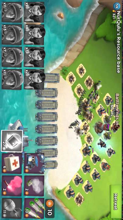 Boom Beach - Level 59 resource base raid