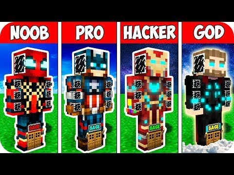 minecraft-noob-vs-pro-vs-hacker-vs-god-:-secret-block-base-inside-avengers