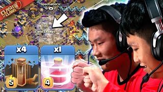 PENG invents QUAD QUAKE RECALL TITAN Attack for $1 MILLION World Champion! Clash of Clans