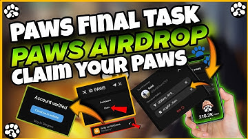 Paws Verify via Paws web | Paws New Update Today | Paws Airdrop Claim Process|Paws Airdop Withdrawal
