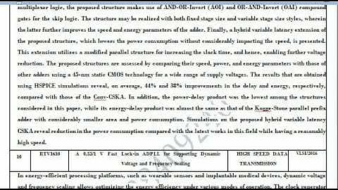 IEEE 2016-17 projects for M-tech VLSI