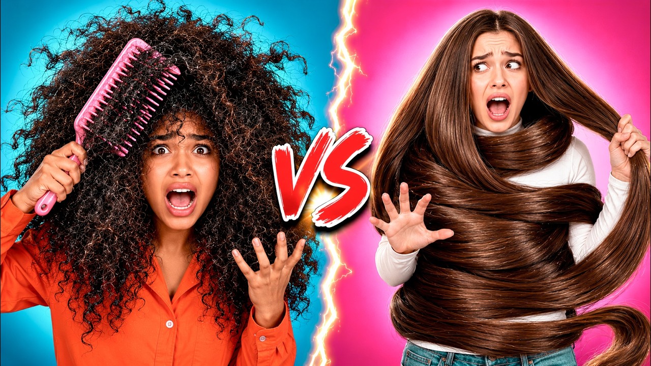 Short Hair vs Long Hair! Funny Hair Problems