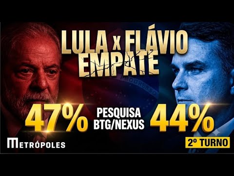 Flávio em empate técnico é uma péssiam notícia para Lula e para o mercado! Saiba o motivo