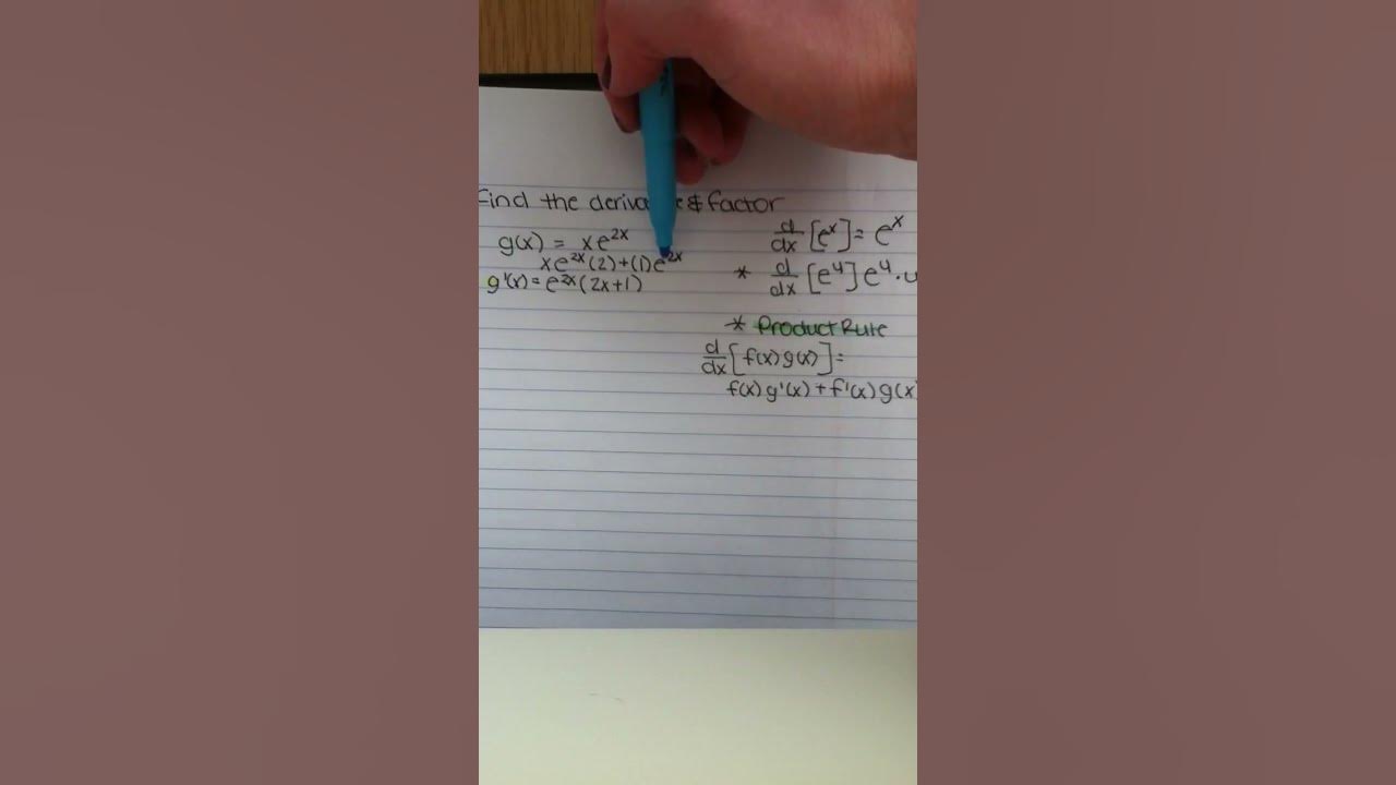 how-to-find-the-derivative-of-f-x-xe-2x-youtube
