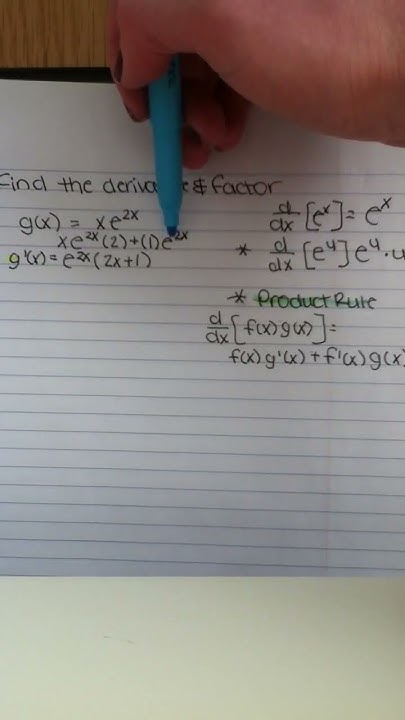 how-to-find-the-derivative-of-f-x-xe-2x-youtube