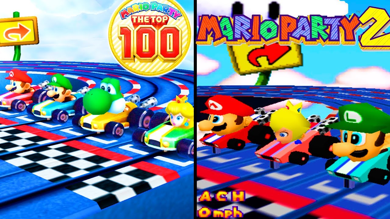 Comparison of Slot Car Derby in Mario Party (19992017) YouTube