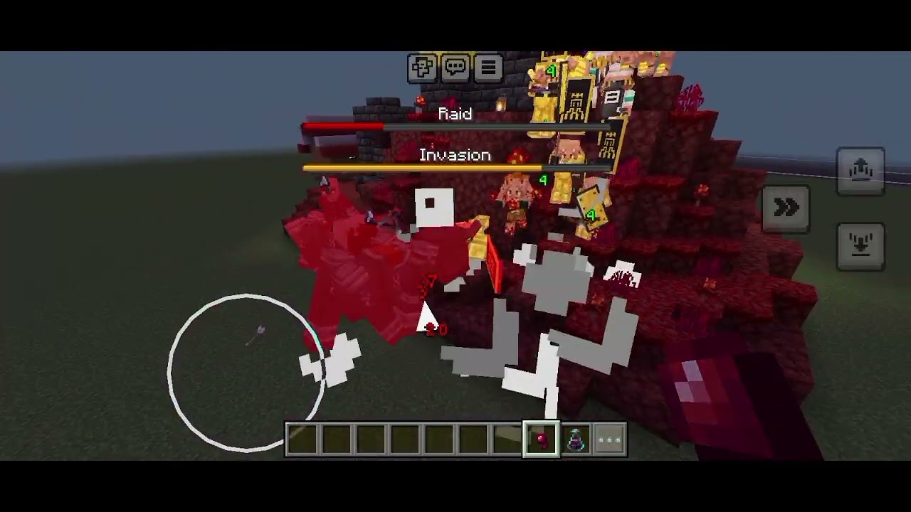 Illager Raid VS Piglin Invasion | Minecraft Mob Battle