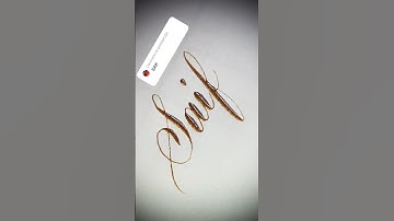 Copperplate calligraphy, tutorial: how I write your name #saif