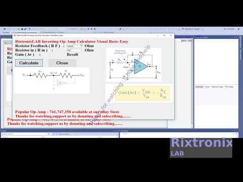 Design Inverting Op Amp Calculator Visual Basic P7