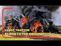 Fendt tractor met hooibouwmachine volledig uitgebrand 🚒🚜